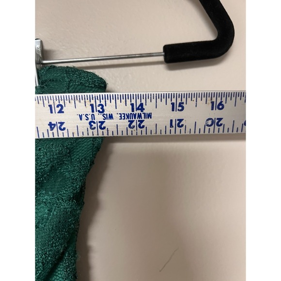 Lily Rose Small Lined Dark Green‎ Lace Strapless Molded Cup Dress - Picture 4 of 6